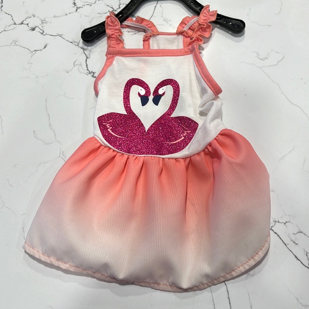 Flamingo pet dress